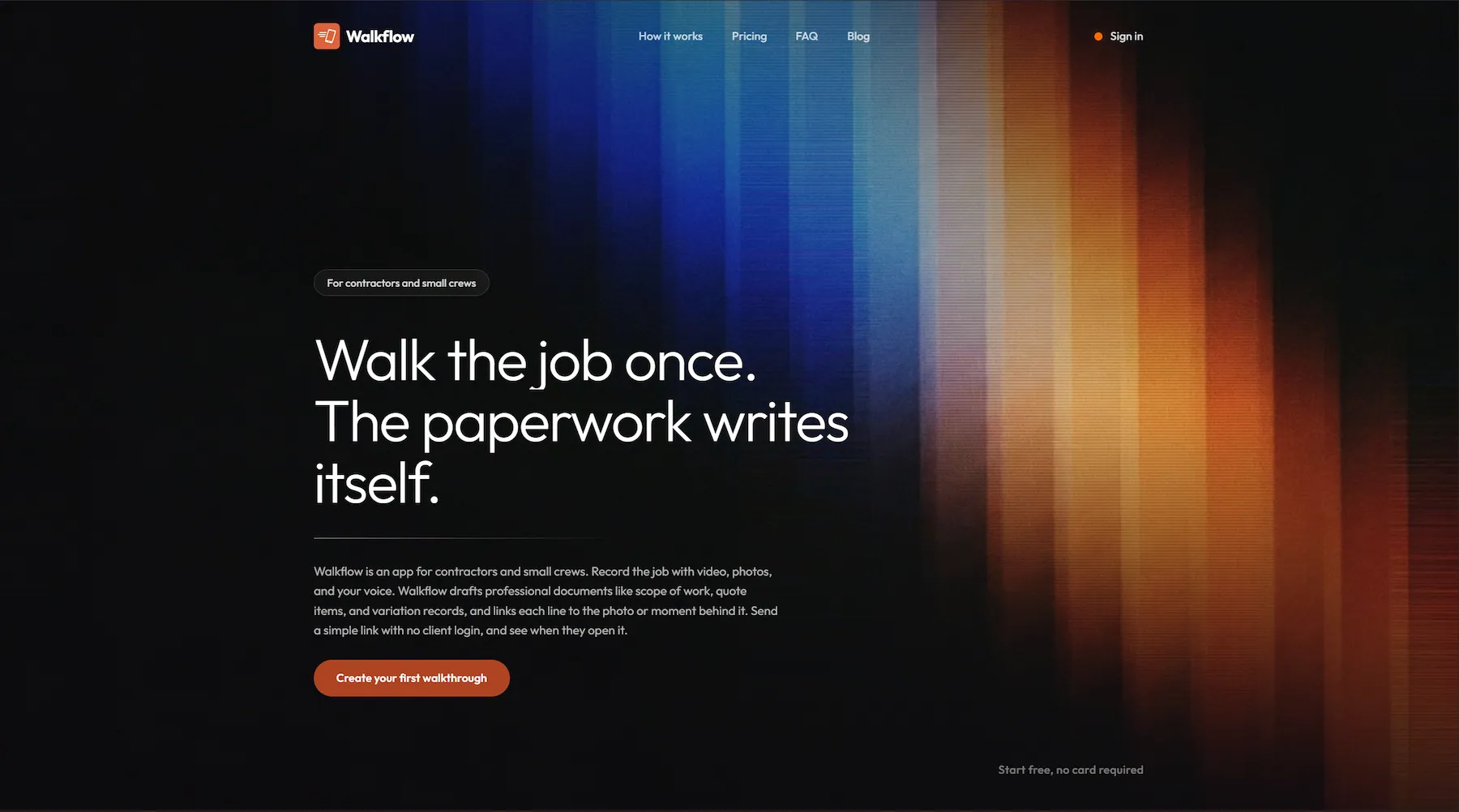 [ALT: Walkflow share link open on a phone, showing a walkthrough with its generated scope of work]